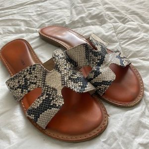 Snake skin sandals